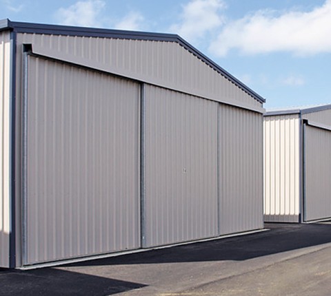 Medium sized hangars with sliding doors